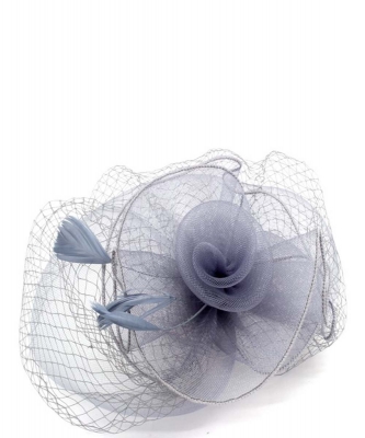 Mesh Net Flower Hair Clip HA300037 GRAY